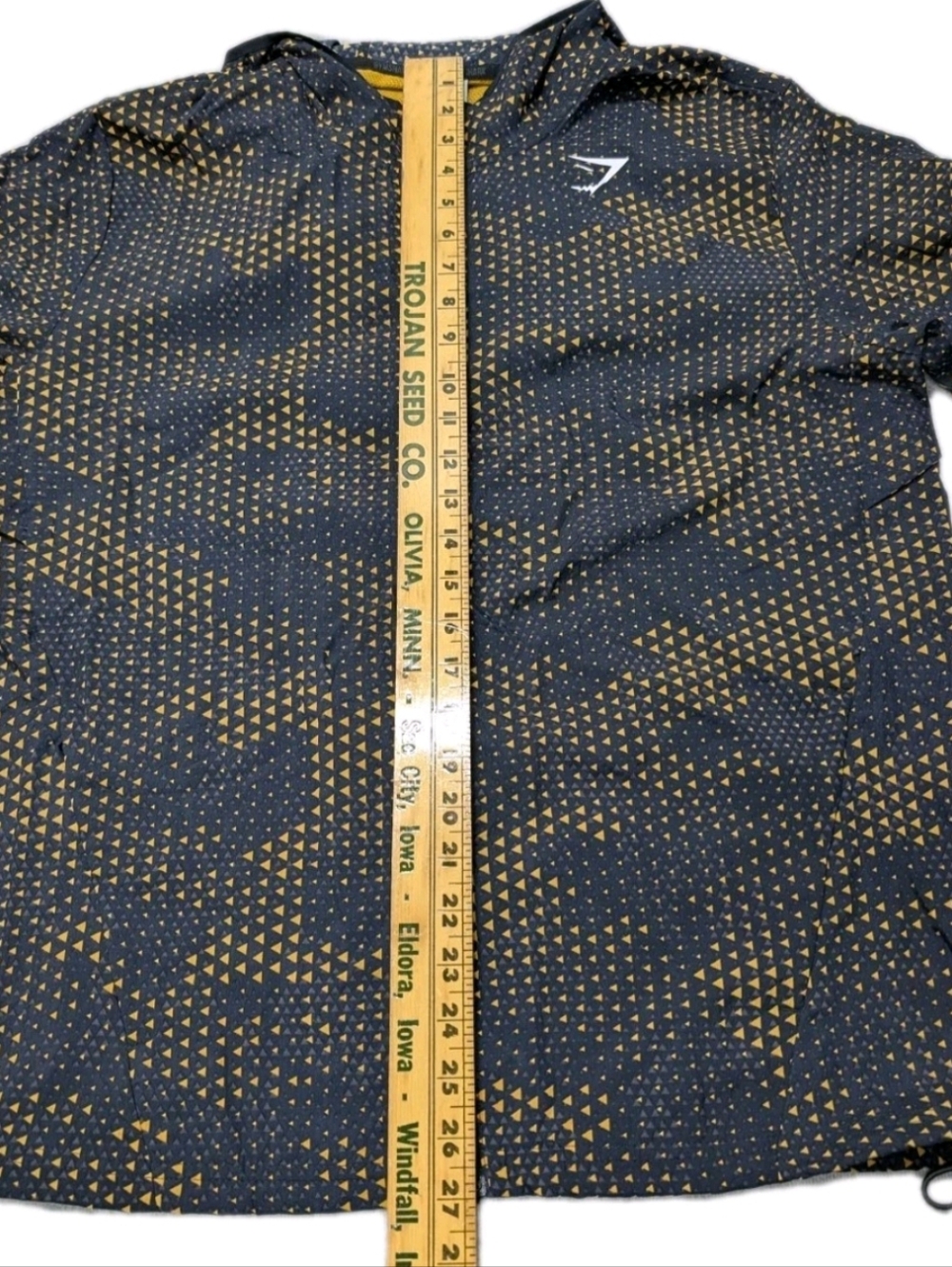 Title: Gymshark Sport Windbreaker Jacket Men's L Black Turmeric Triangle EUC - Picture 14 of 16